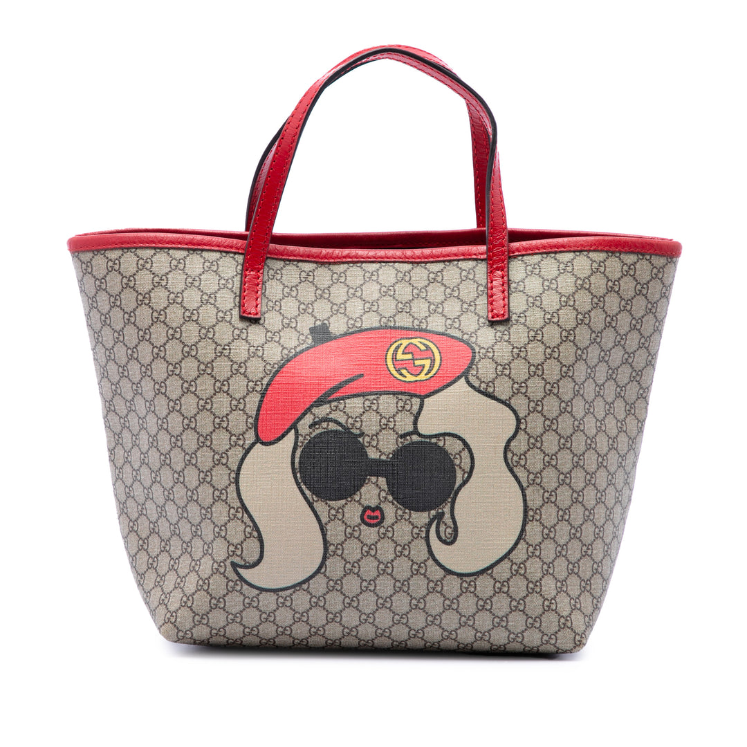 Gucci Cabas Childrens Doll GG Supreme Beige – vue principale – GABY PARIS