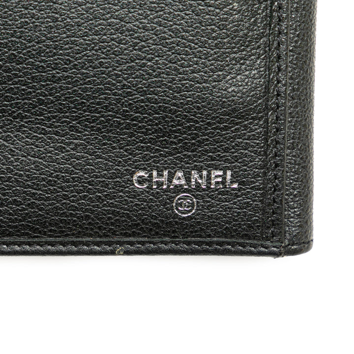 Chanel Calfskin Camellia Long Wallet Black - GABY PARIS