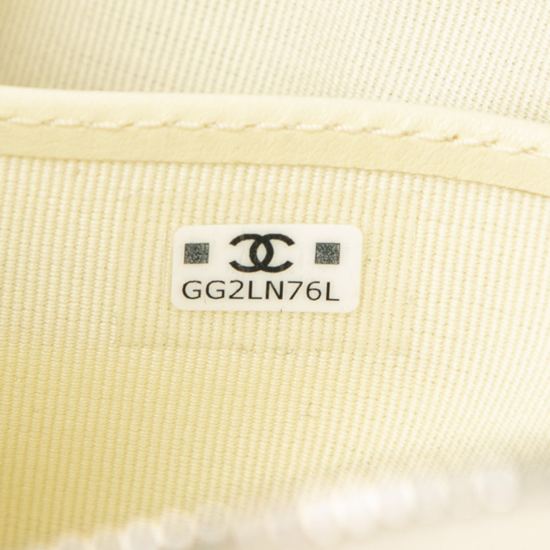 Chanel CC Matelassé Caviar Émail Rhinestone Portefeuille long zippé – GABY PARIS Authentique