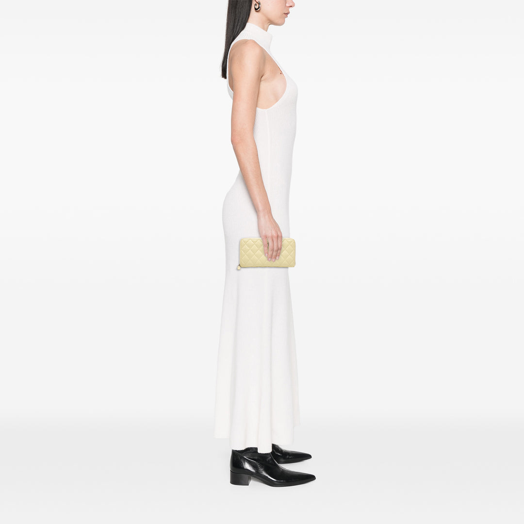 Chanel CC Matelassé Caviar Émail Rhinestone Portefeuille long zippé – GABY PARIS Authentique