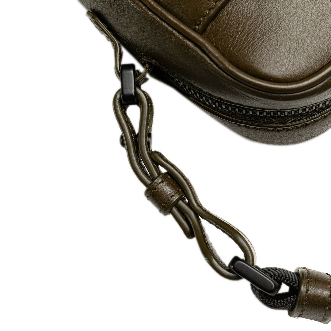 Perforated Calfskin Leggero Crossbody Brown - Gaby Paris