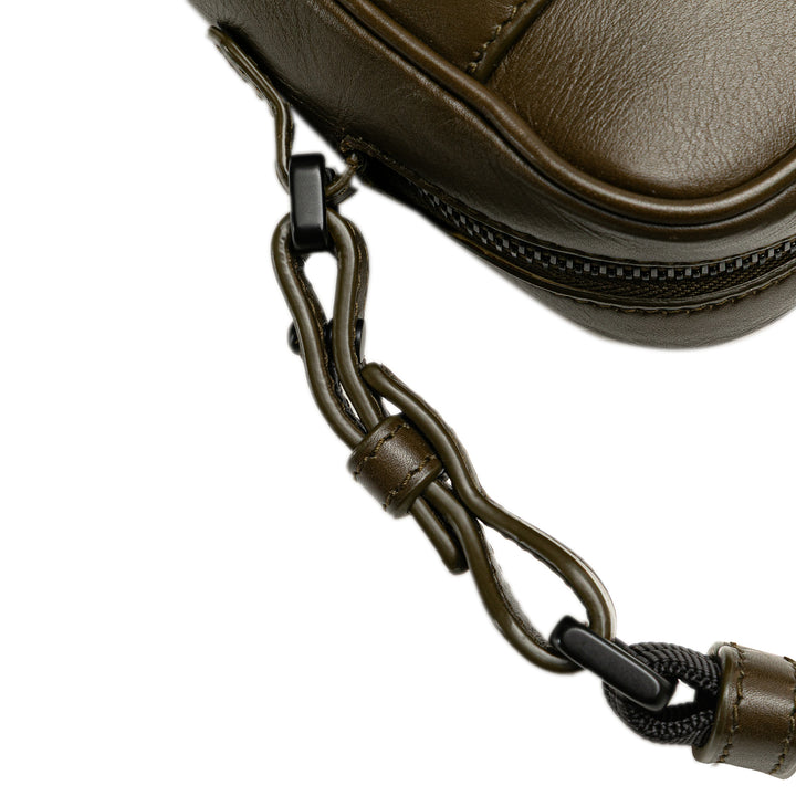 Perforated Calfskin Leggero Crossbody Brown - Gaby Paris