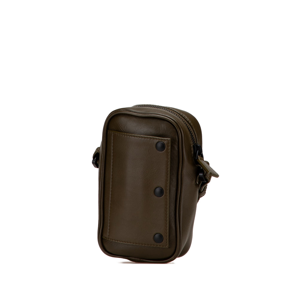 Perforated Calfskin Leggero Crossbody Brown - Gaby Paris
