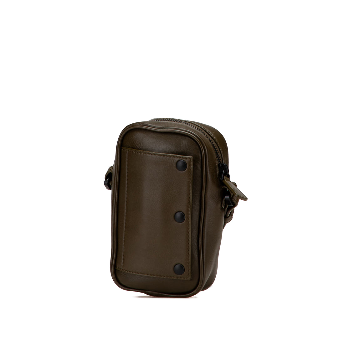 Perforated Calfskin Leggero Crossbody Brown - Gaby Paris