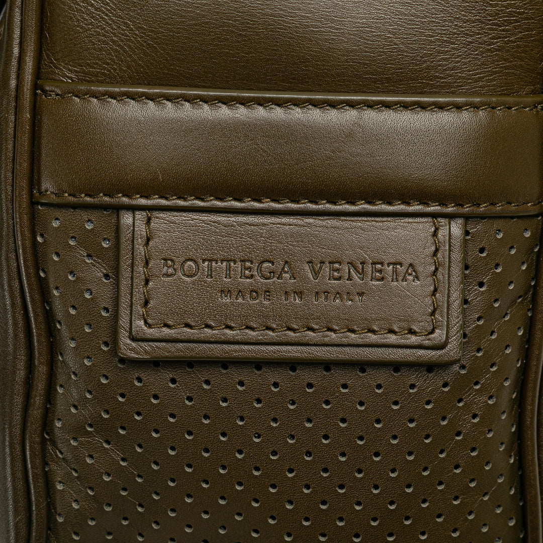Perforated Calfskin Leggero Crossbody Brown - Gaby Paris