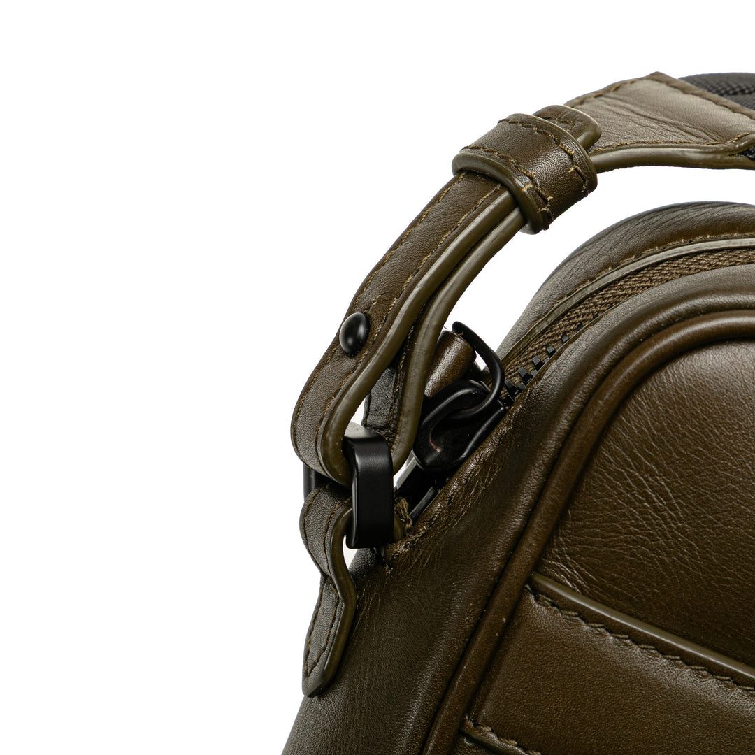 Perforated Calfskin Leggero Crossbody Brown - Gaby Paris