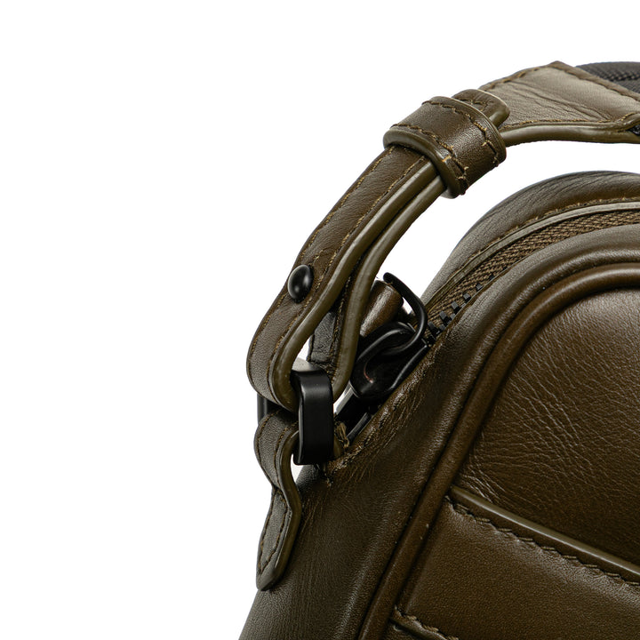 Perforated Calfskin Leggero Crossbody Brown - Gaby Paris