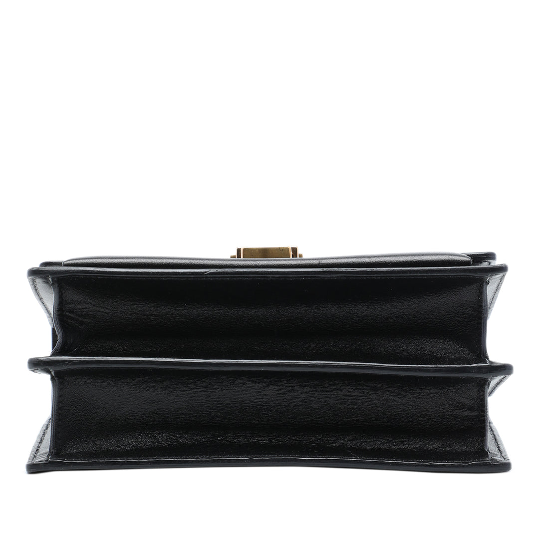 High School Sac Petit Cuir de veau Noir