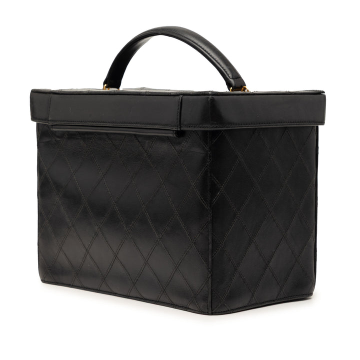 Chanel CC Surpiqué Cuir de veau Turnlock Vanity