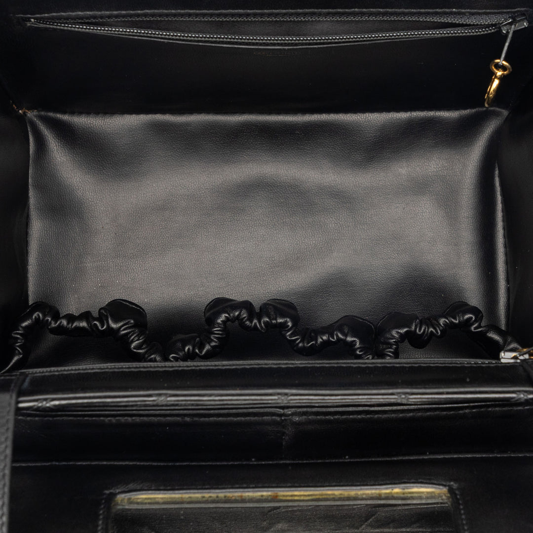Chanel CC Surpiqué Cuir de veau Turnlock Vanity