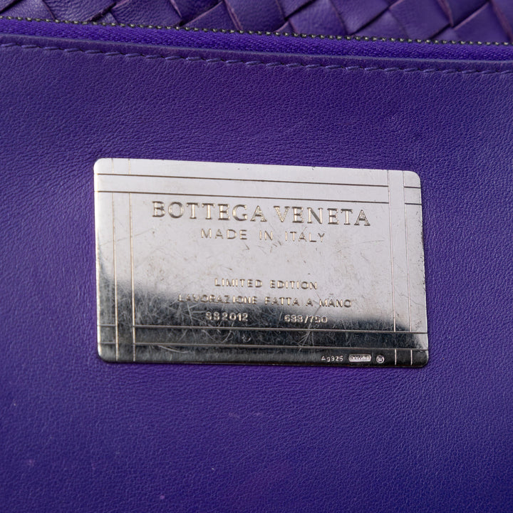 Bottega Veneta Cabas Intreccio Cabat Moyen Cuir d'agneau Violet – vue 5 – GABY PARIS