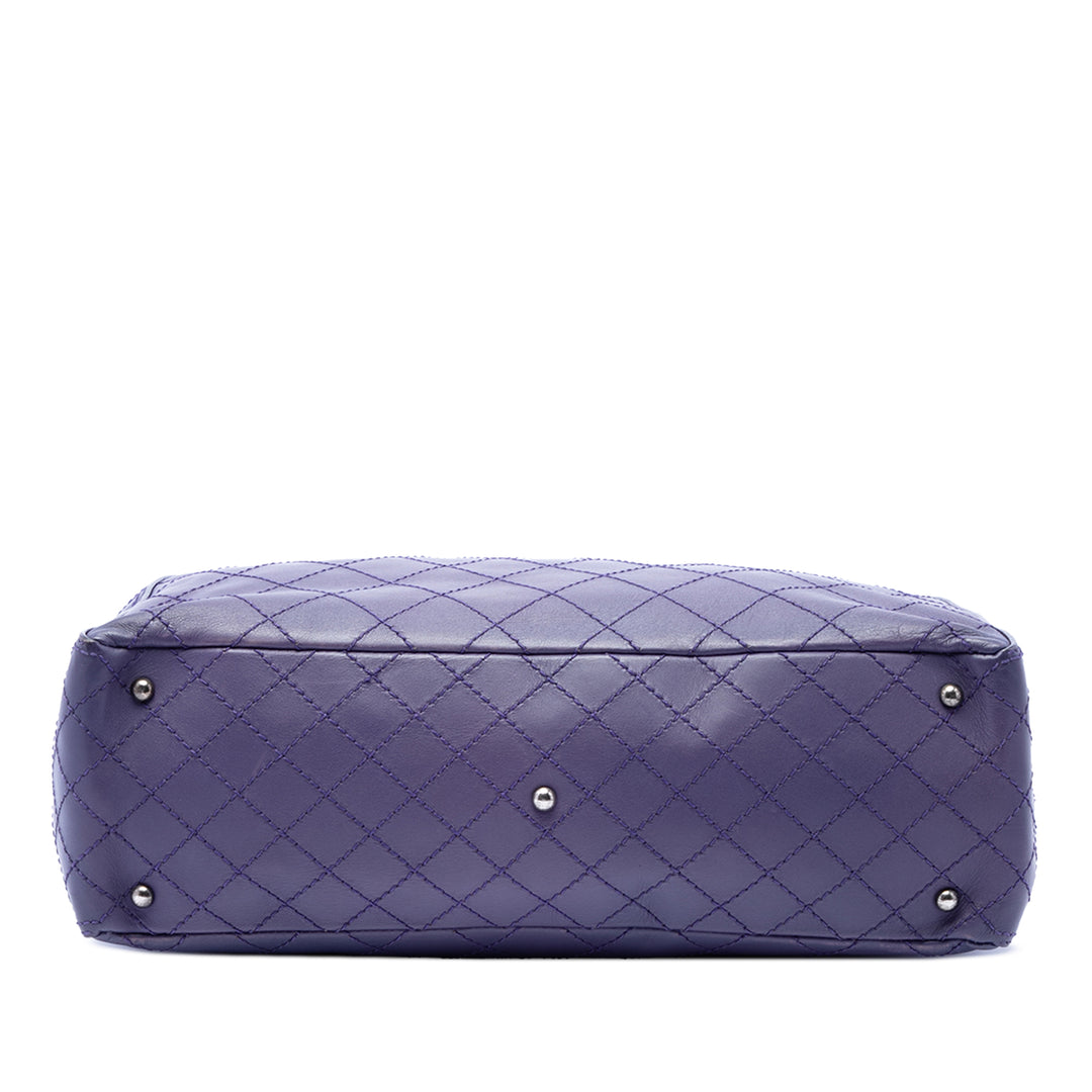 Chanel CC Matelassé Poche Cabas Grand Cuir de veau
