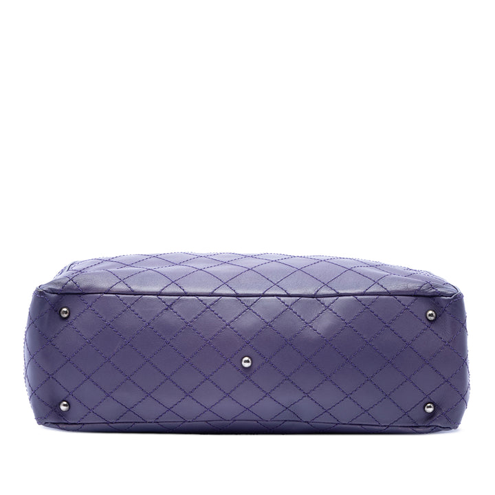Chanel CC Matelassé Poche Cabas Grand Cuir de veau