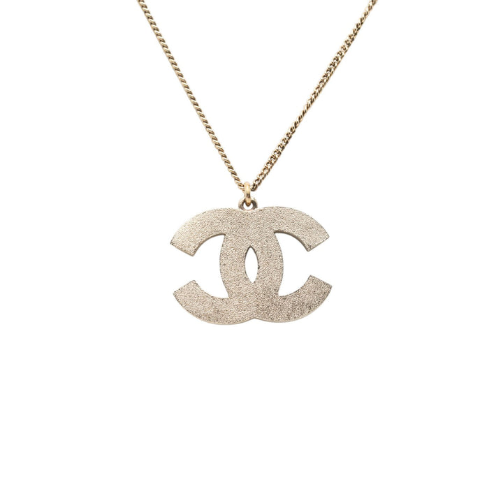 CC Brass et Strass Pendant Collier Doré
