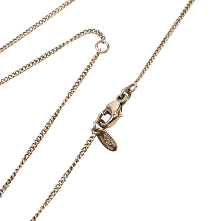 CC Brass et Strass Pendant Collier Doré
