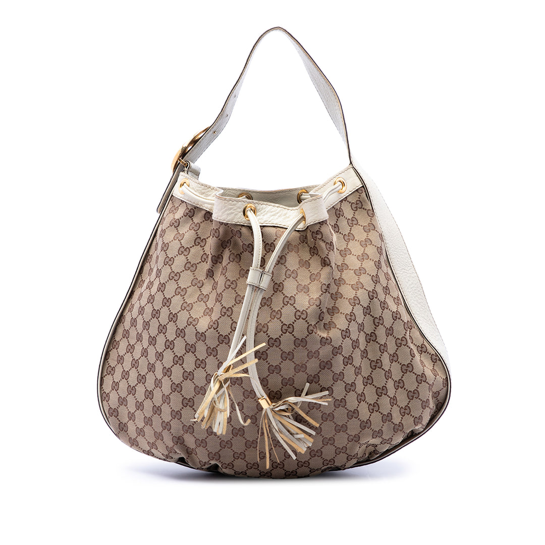 Gucci GG Toile Interlocking Icon Drawstring Hobo