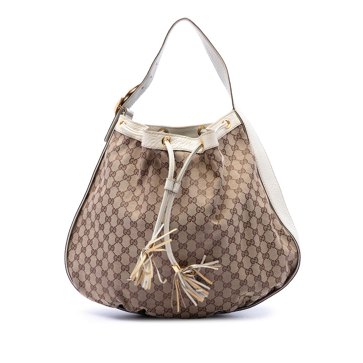 Gucci GG Toile Interlocking Icon Drawstring Hobo