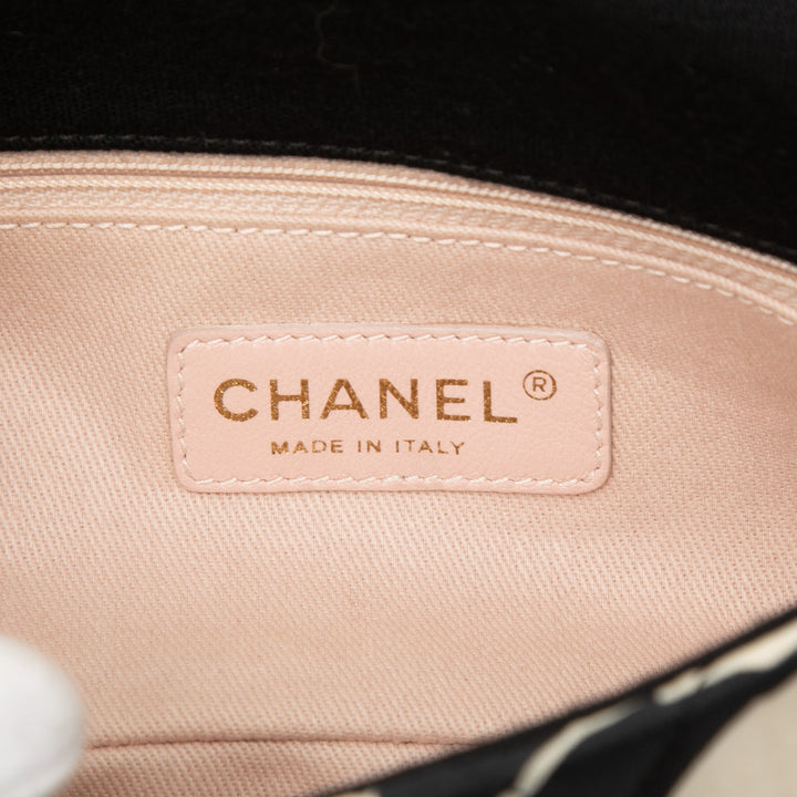 Chanel Mini Rectangular Printed Nylon et Jersey Patchwork Simple rabat