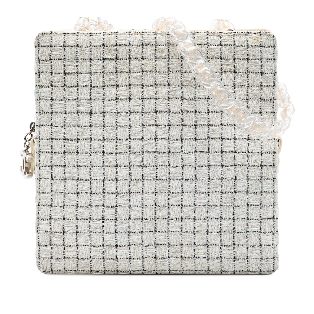 Chanel Tweed et Resin Zipped Shopping Sac
