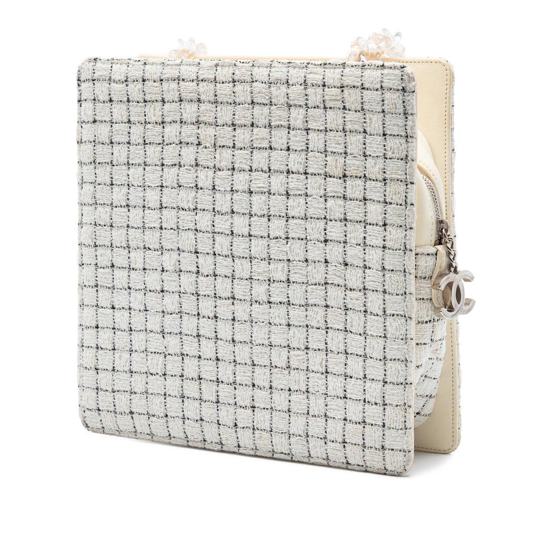 Chanel Tweed et Resin Zipped Shopping Sac