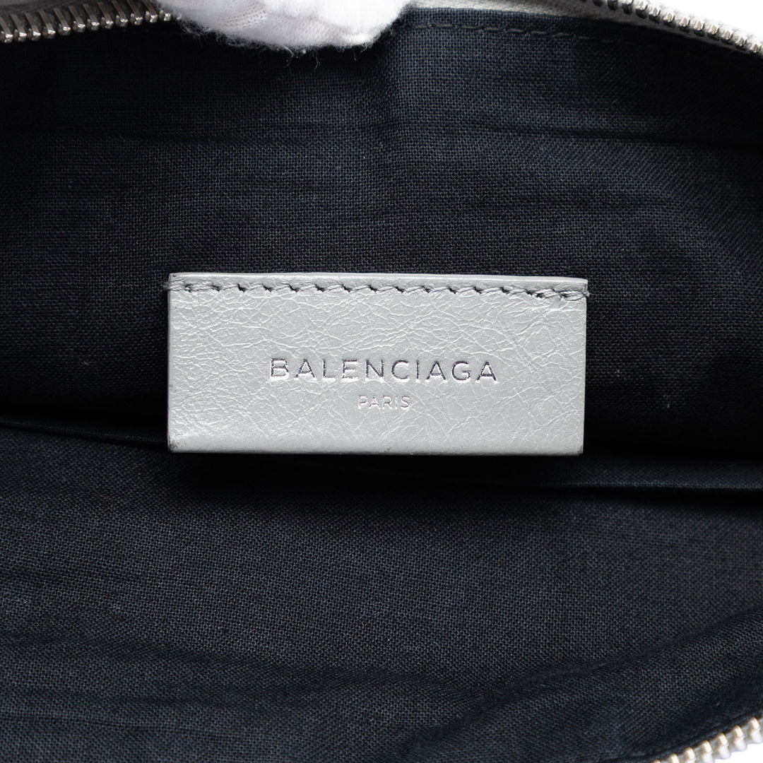Balenciaga Cuir d’agneau Motocross Giant 12 Zip Around Flat Pochette