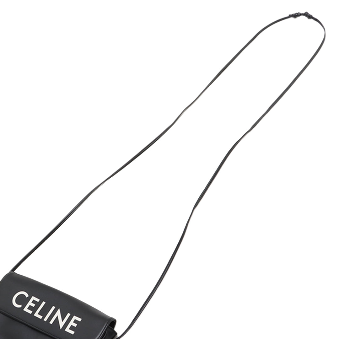 Celine Smooth Cuir de veau Logo Triangle Sac porté croisé