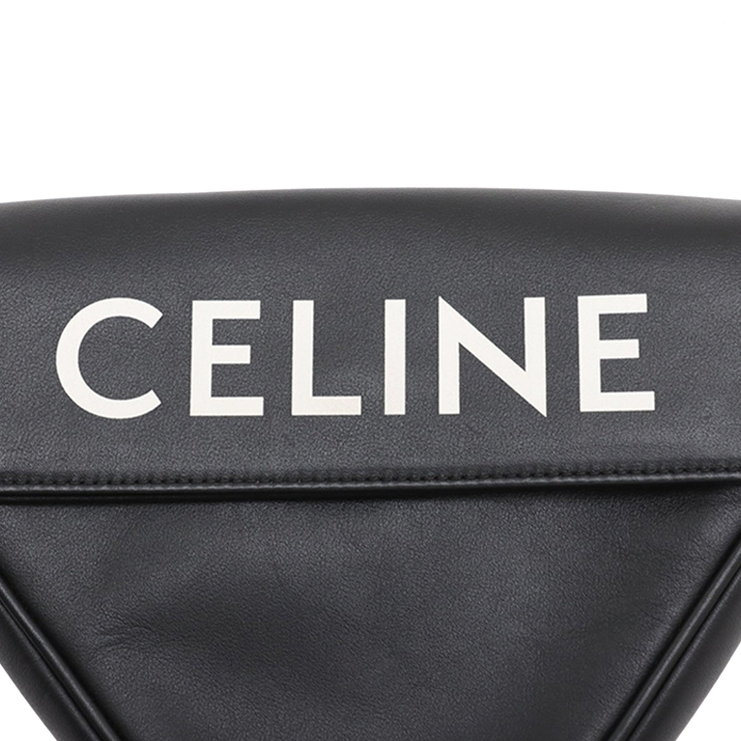 Celine Smooth Cuir de veau Logo Triangle Sac porté croisé