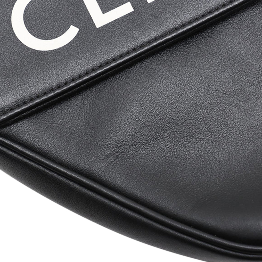 Celine Smooth Cuir de veau Logo Triangle Sac porté croisé