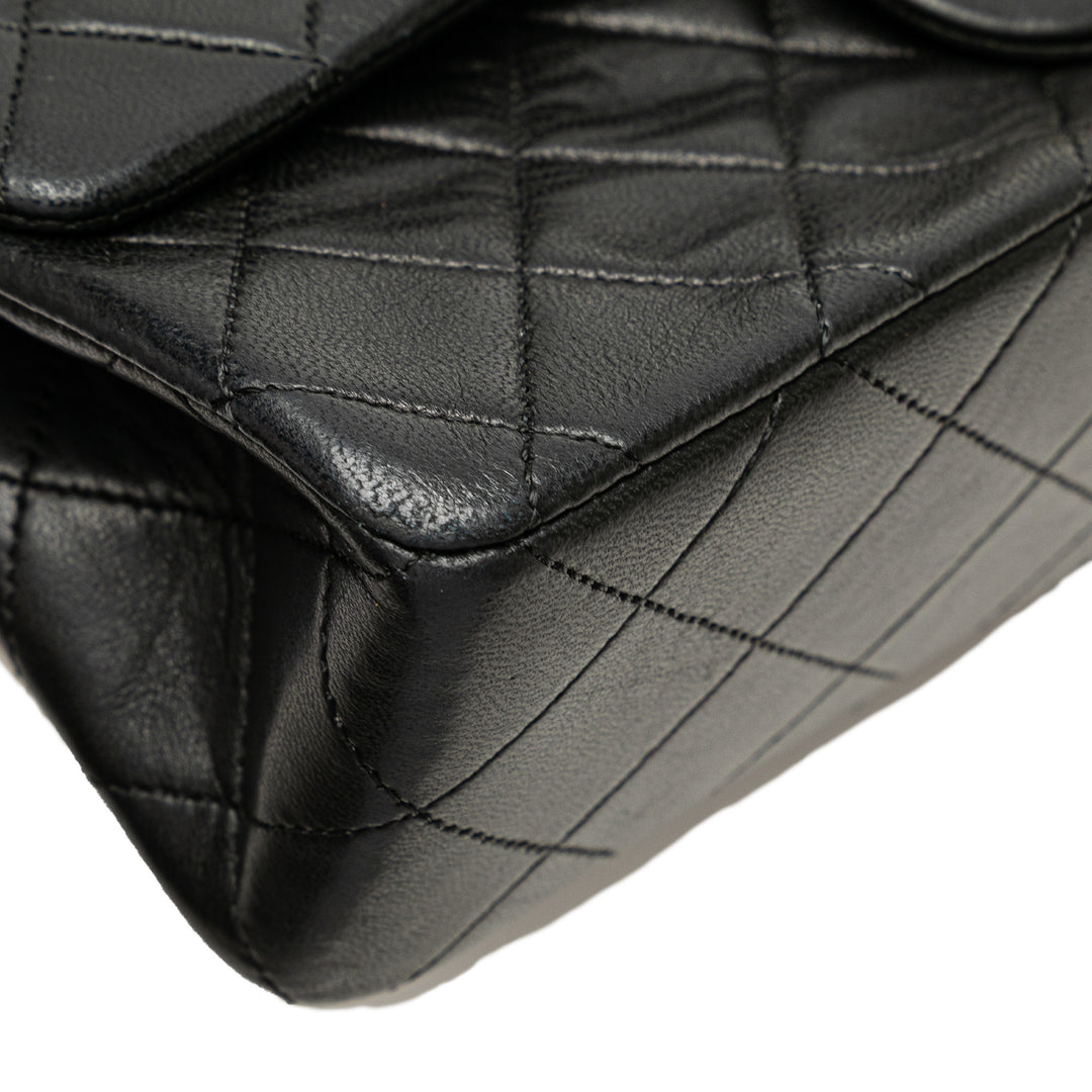 Small Classic Lambskin Double Flap Black - Gaby Paris