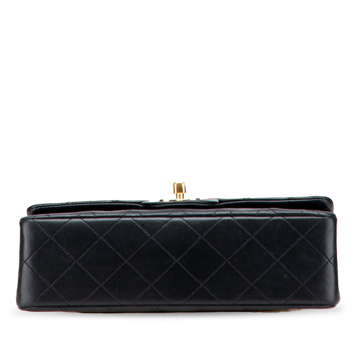 Small Classic Lambskin Double Flap Black - Gaby Paris