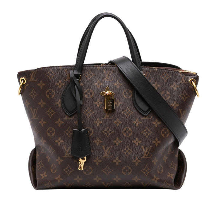 Louis Vuitton Flower Zippé Cabas MM Monogram Marron – vue principale – GABY PARIS