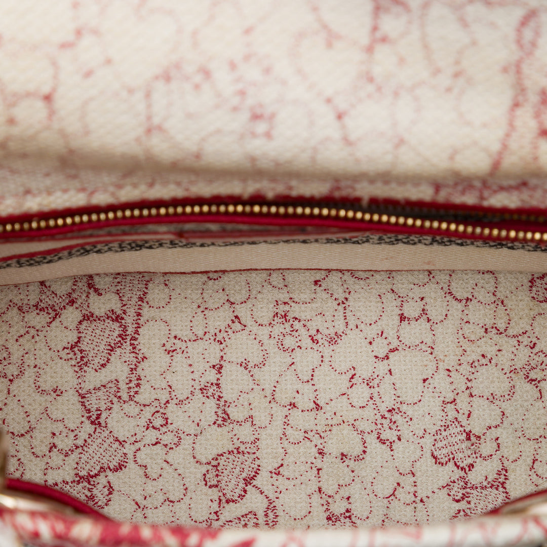 Dior Sac à main DiorAmour brodé Royale Lady D-Lite Moyen Rouge – vue 4 – GABY PARIS