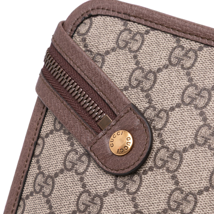 GG Supreme Web Ophidia Clutch Brown - Gaby Paris