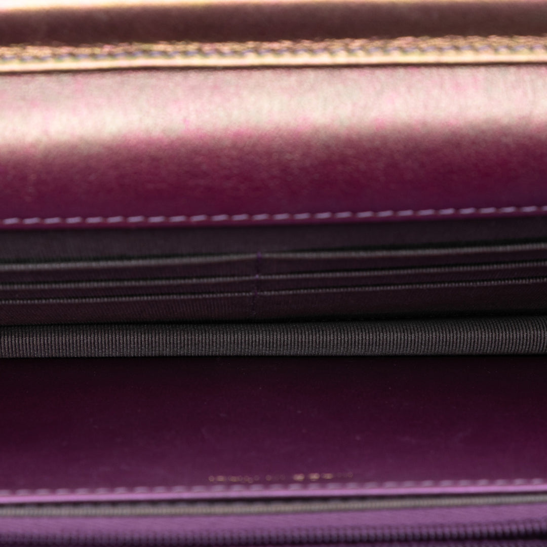 Chanel CC Matelassé Iridescent Cuir d’agneau Wallet on Chain