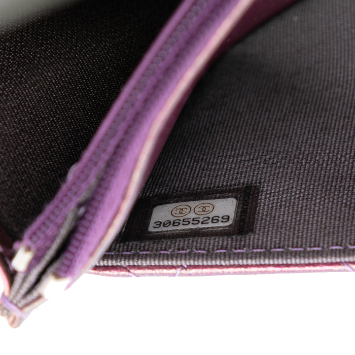 Chanel CC Matelassé Iridescent Cuir d’agneau Wallet on Chain