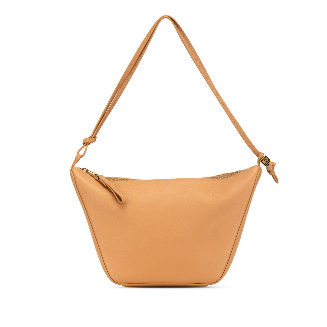 Mini Leather Hammock Hobo Brown - Gaby Paris