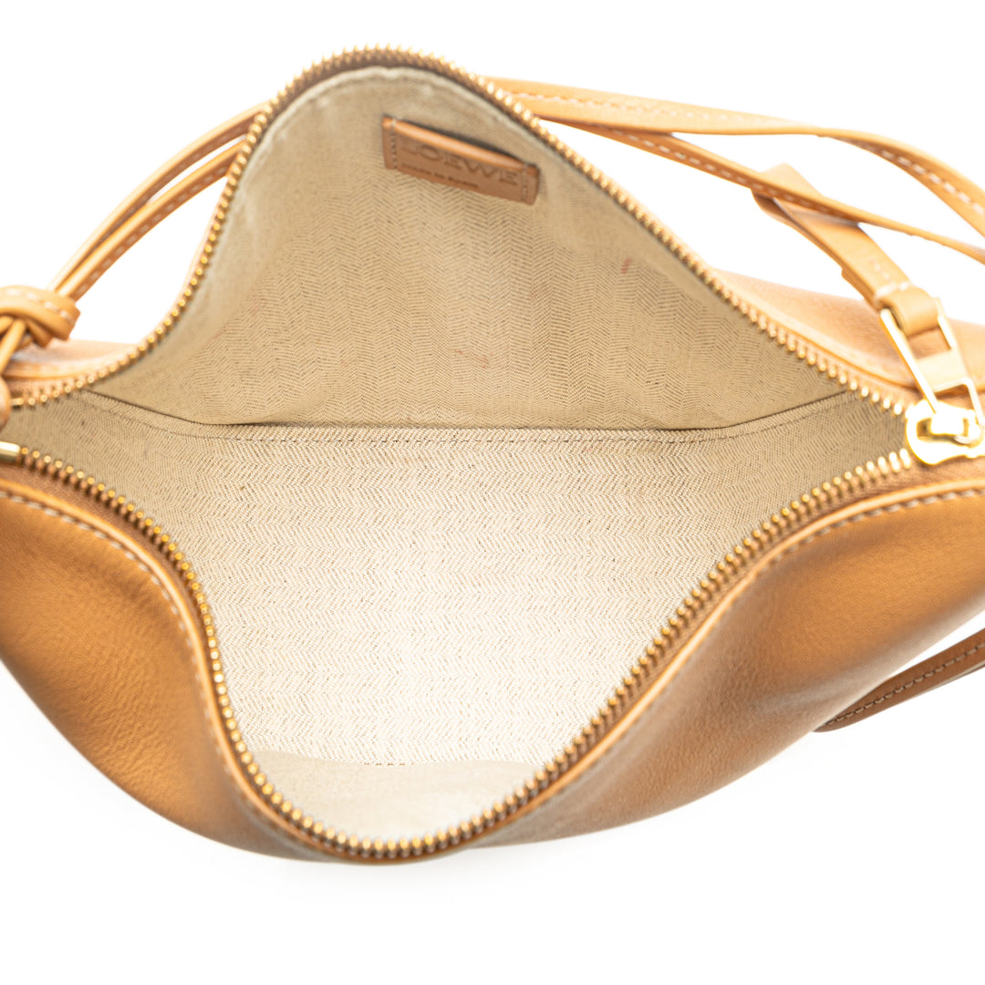 Mini Leather Hammock Hobo Brown - Gaby Paris