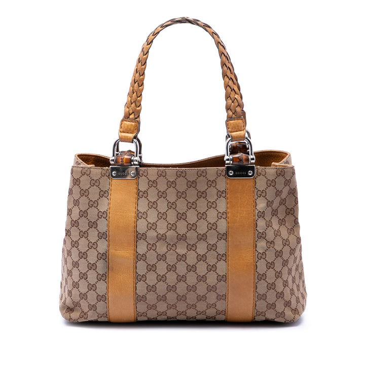 Gucci Medium GG Toile Bamboo Libeccio Cabas