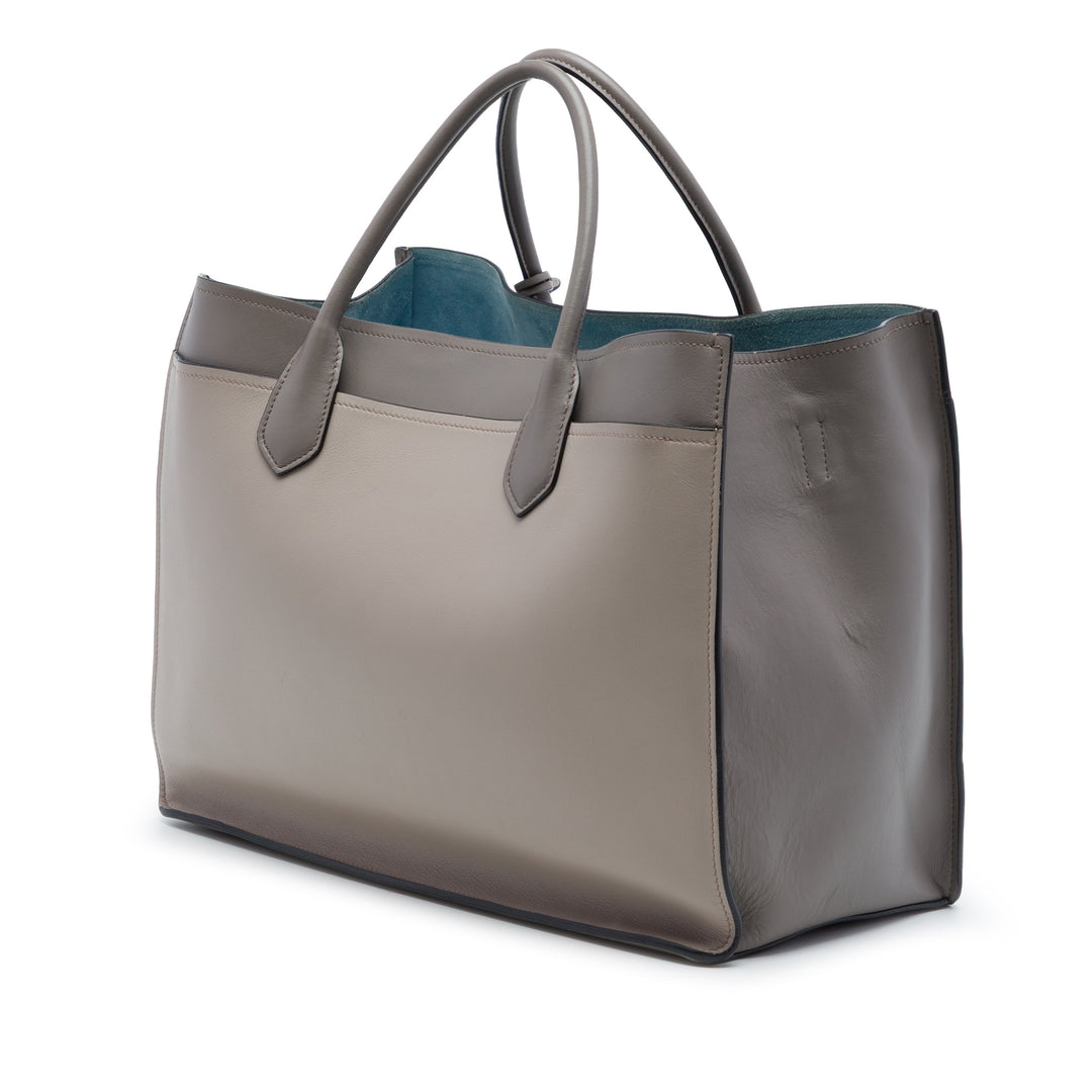 City Veau Etiquette Sac Gris