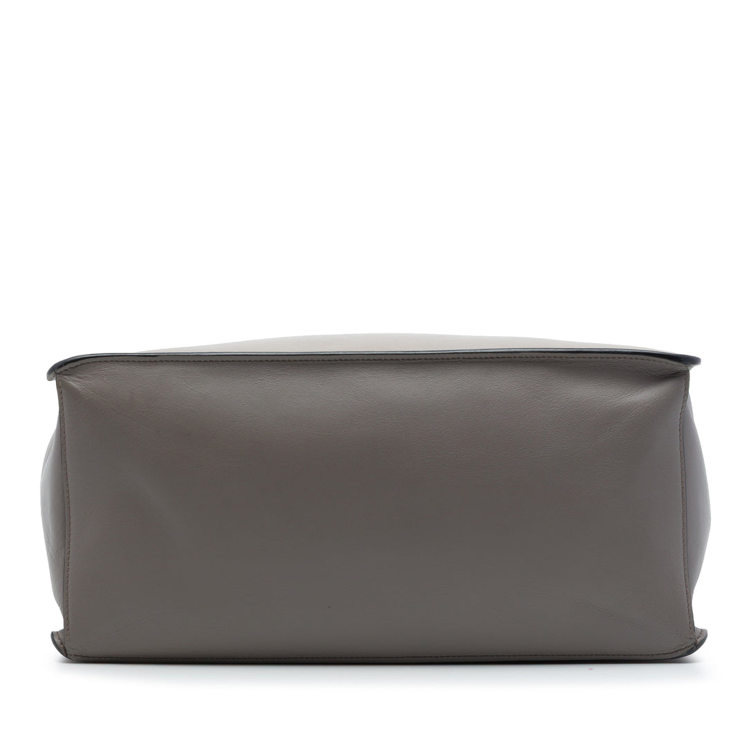 City Veau Etiquette Sac Gris