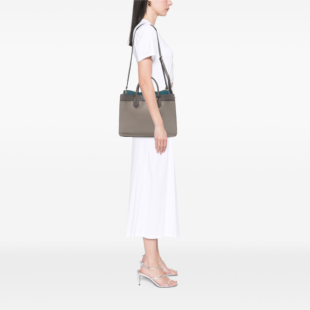 City Veau Etiquette Sac Gris
