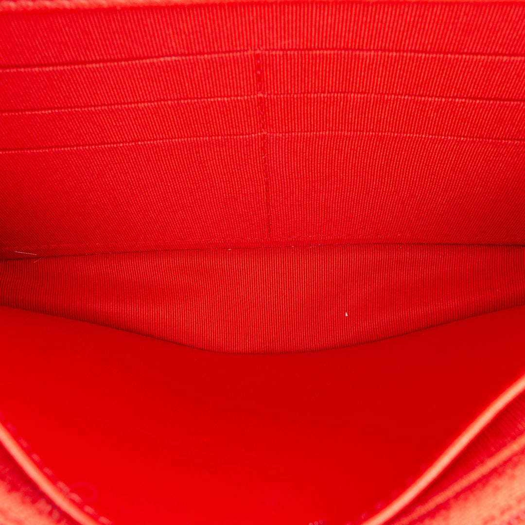 Chanel CC Quilted Cuir d’agneau Wallet on Chain Rouge