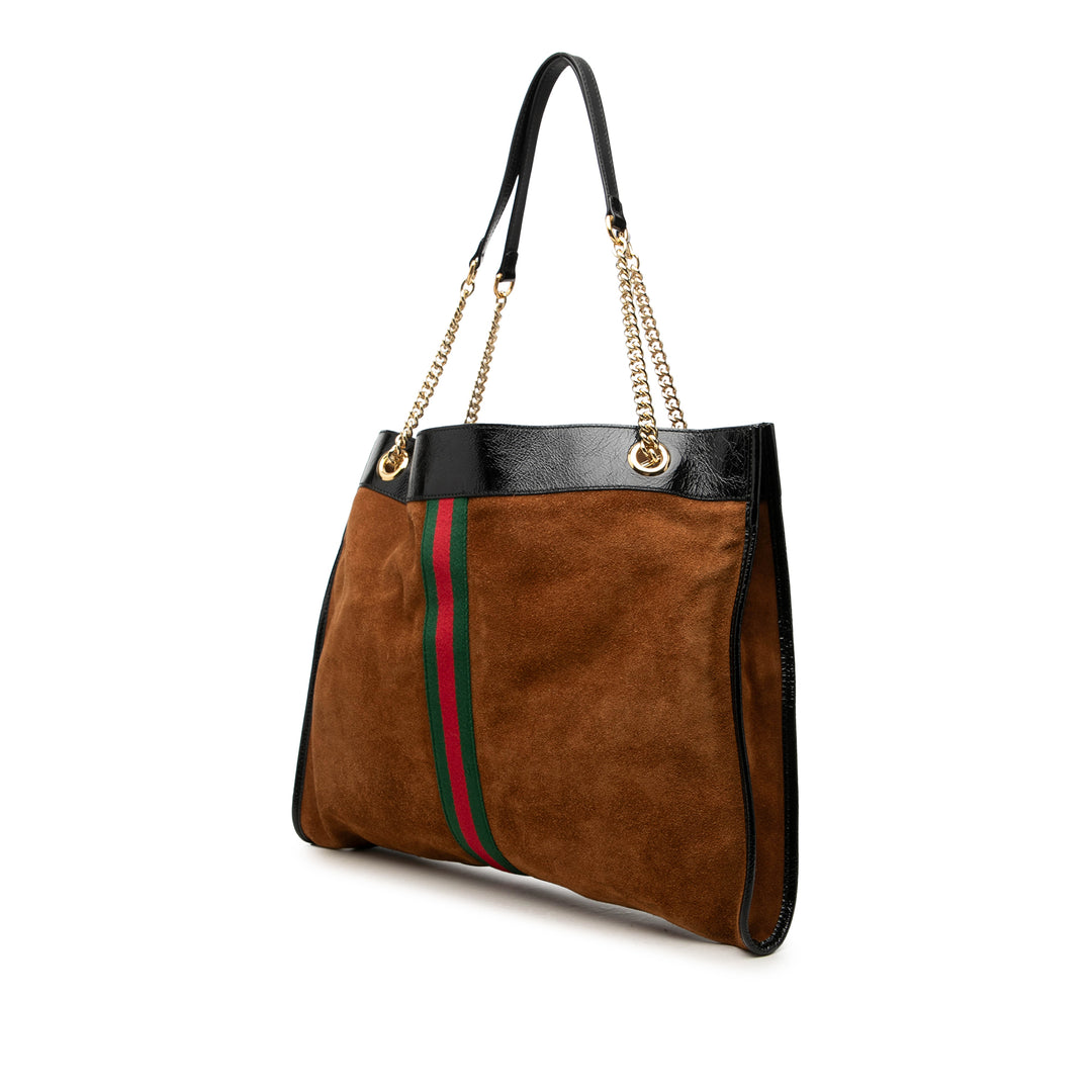 Gucci Web Rajah Cabas Grand Marron – vue 2 – GABY PARIS