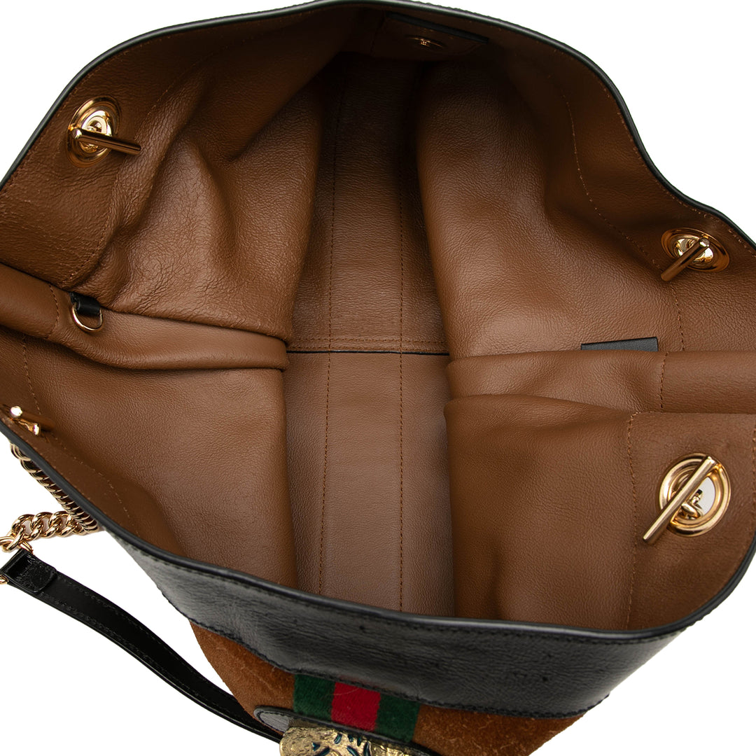Gucci Web Rajah Cabas Grand Marron – vue 4 – GABY PARIS
