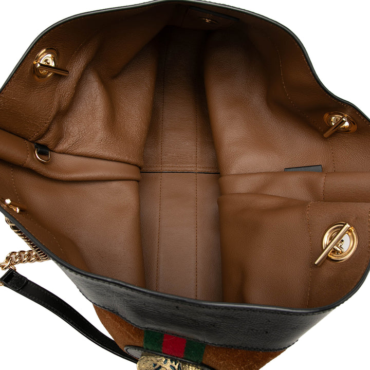 Gucci Web Rajah Cabas Grand Marron – vue 4 – GABY PARIS