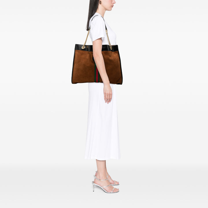 Gucci Web Rajah Cabas Grand Marron – vue 6 – GABY PARIS