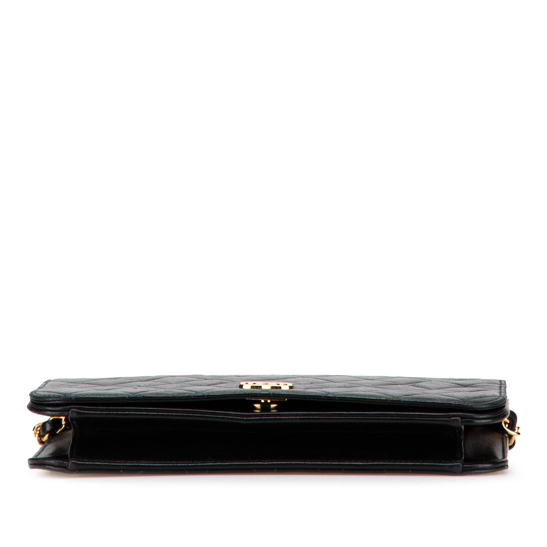 CC Quilted Lambskin Full Single Flap Black - Gaby Paris