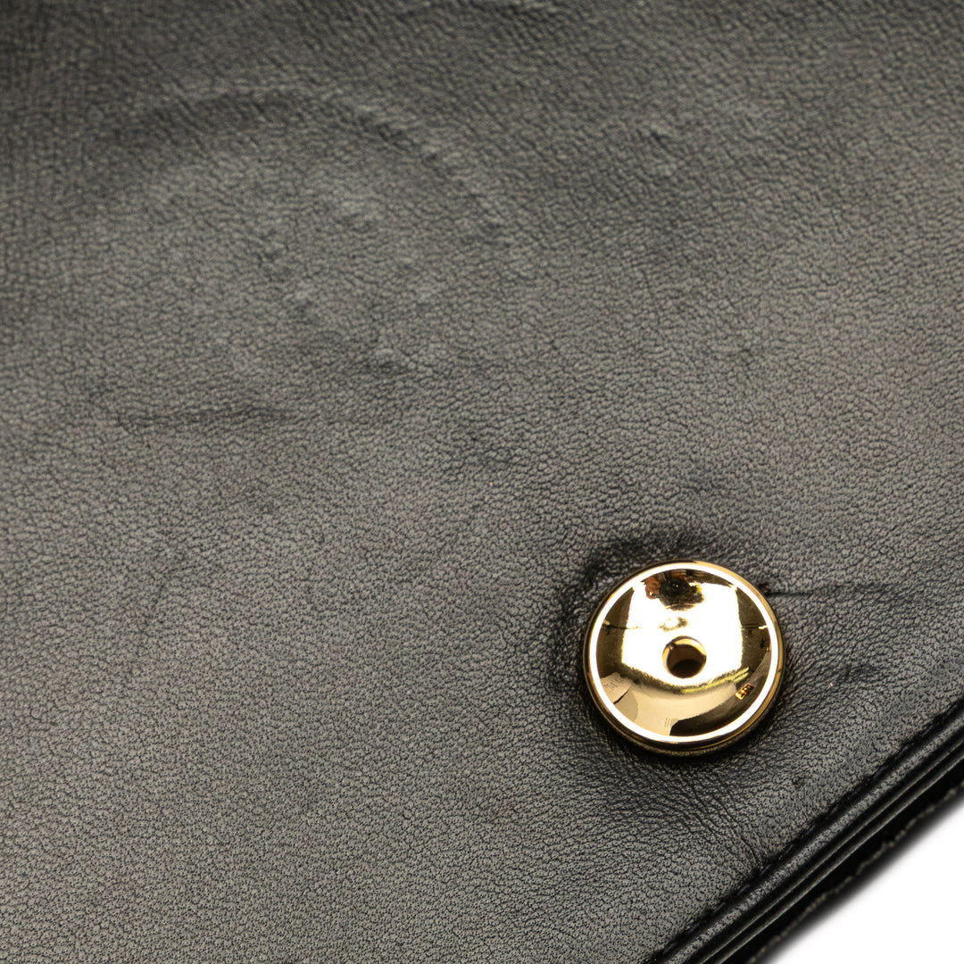 CC Quilted Lambskin Full Single Flap Black - Gaby Paris
