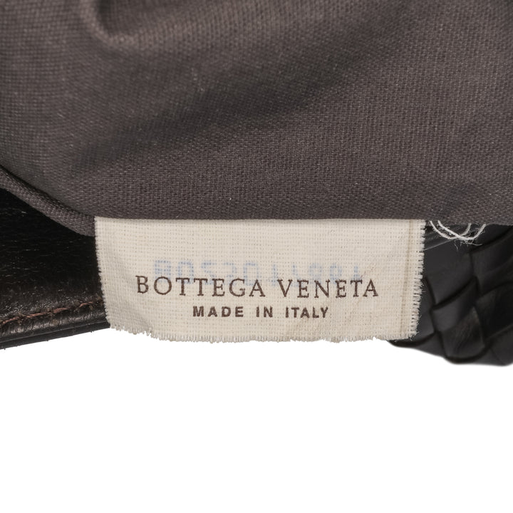 Leather Intrecciato Crossbody Brown - Gaby Paris