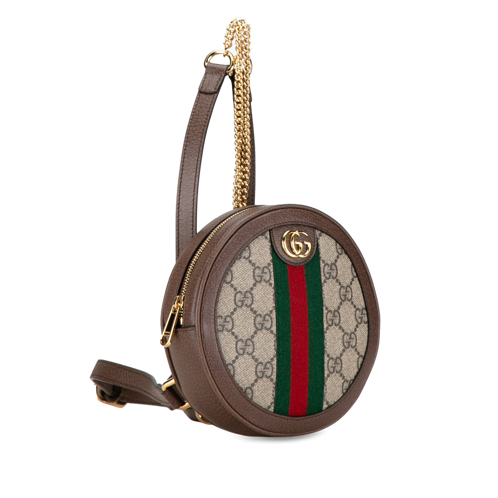 Gucci Mini GG Supreme Ophidia Backpack Brown - GABY PARIS